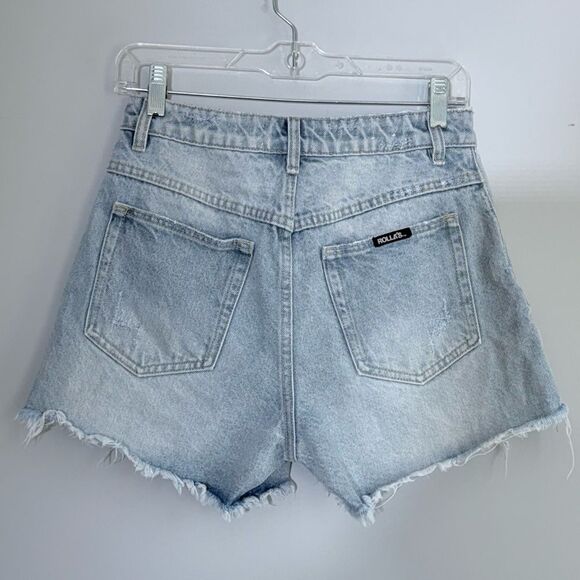 ROLLA’S Original Short City Bleach Light 26 Wash High Rise Cut Off Jean Shorts - Picture 5 of 16